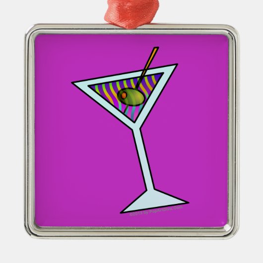 Premium MARTINI ART-ORNAMENT Metalen Ornament (Voorkant)