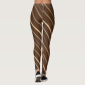 Premium-melkchocolade striped snoepriet leggings (Achterkant)