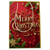Premium Merry Christmas Gift Bag Medium Cadeauzakje (Voorkant)