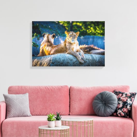 Premium met glas omwikkeld doek canvas afdruk (Insitu (Woonkamer))