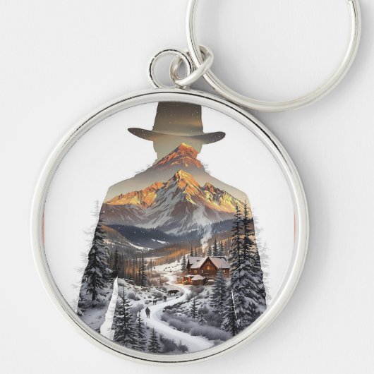 "Premium metalen sleutelhanger – Slank, duurzaam e (Voorkant)