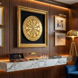 Premium Metallic Gouden Design: Luxe Goud Dartbord