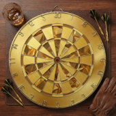 Premium Metallic Gouden Design: Luxe Goud Dartbord
