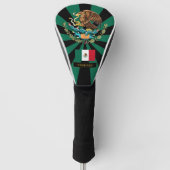 Premium Mexico Golf & Mexicaanse vlag / Patriots Golfheadcover (Voorkant)