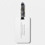 Premium - minimalistisch laagje zijde bagagelabel (Achterkant verticaal)