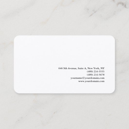 Premium - minimalistisch laagje zijderoute visitekaartje (Achterkant)