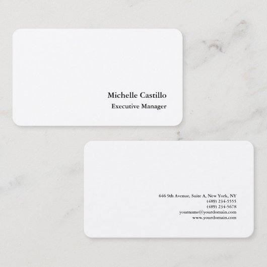 Premium - minimalistisch laagje zijderoute visitekaartje (Voorkant / Achterkant)