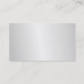 Premium - minimalistisch minimalistisch zilver gri visitekaartje (Achterkant)