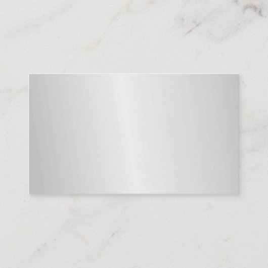 Premium - minimalistisch minimalistisch zilver gri visitekaartje (Achterkant)
