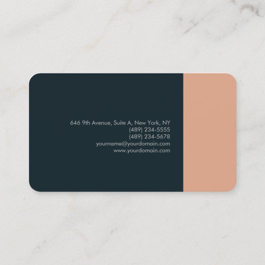 Premium - minimalistisch modern laagje zijde visitekaartje (Achterkant)