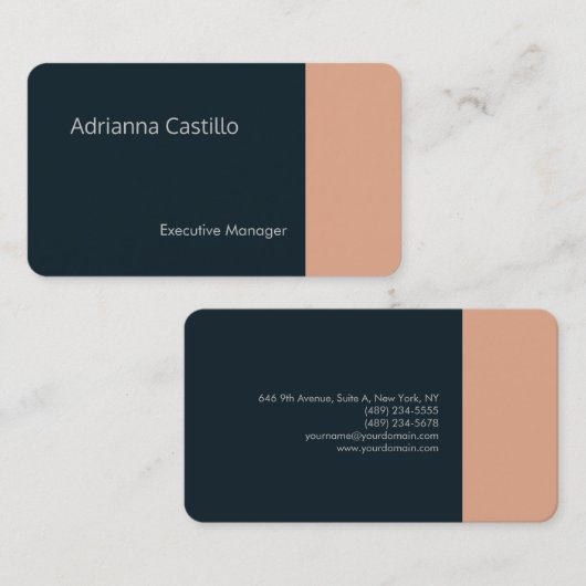 Premium - minimalistisch modern laagje zijde visitekaartje (Voorkant / Achterkant)