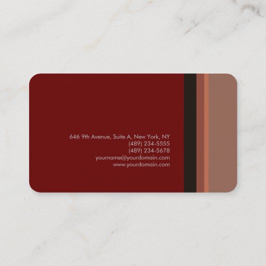 Premium - minimalistisch modern laagje zijde visitekaartje (Achterkant)