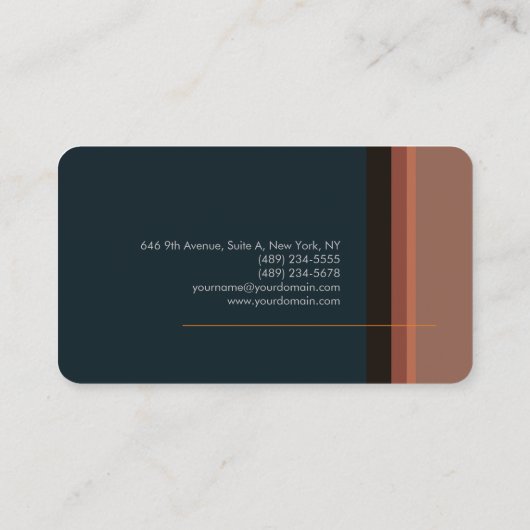 Premium - minimalistisch modern laagje zijde visitekaartje (Achterkant)