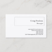 Premium - minimalistische zijde - modern visitekaartje (Voorkant)