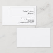 Premium - minimalistische zijde - modern visitekaartje (Voorkant / Achterkant)