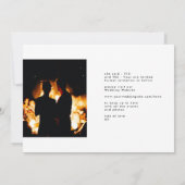 Premium | Modern Black Forever Photo Gold Floral Save The Date (Achterkant)
