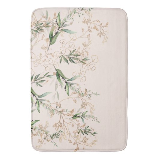 Premium modern boho Eucalyptus Light Blush Pink Badmat (Voorkant Verticaal)