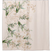 Premium modern boho Eucalyptus Light Blush Pink Douchegordijn (Voorkant)