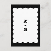 Premium Modern Bold Zwart Wit Extra Info Details Informatiekaartje (Achterkant)