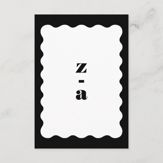 Premium Modern Bold Zwart Wit Extra Info Details Informatiekaartje (Achterkant)