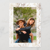 Premium Modern Hand Drawn Florals Wedding Photo Save The Date (Achterkant)