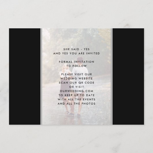 Premium modern TRENDY-tekstfotoONTWERPER Save The Date (Achterkant)