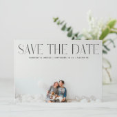 Premium modern TRENDY-tekstfotoONTWERPER Save The Date (Staand voorkant)