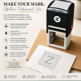 Premium monochrome zelfinkende stempel