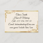 Premium Monogram Zwart Goud Glitter Zakelijke Visi Visitekaartje (Achterkant)