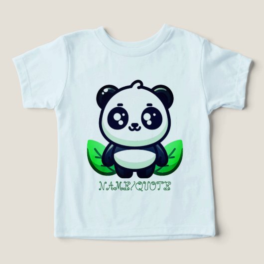Premium Mooie Panda En Bladeren (Design voorkant)