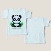 Premium Mooie Panda En Bladeren (Ontwerp Voorkant & Achterkant)