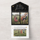 Premium Multi-Sterrennacht Kerstmis All In One Uitnodiging (Binnen)