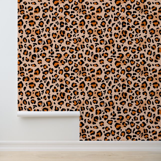 Premium Naadloze Wild Safari Cat Animal Print Behang (Applicatie)