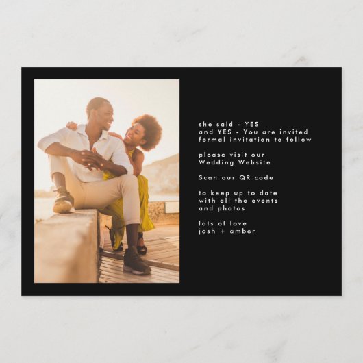 Premium Names Multi Photo Custom Save the Date Kaart (Achterkant)