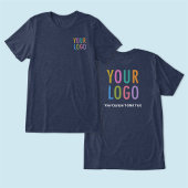 Premium Navy Blauw T-shirt Custom Logo Unisex