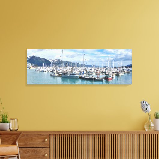 Premium - omgepakt Canvas 36x12 van Homer Alaska (Insitu (Woonkamer))
