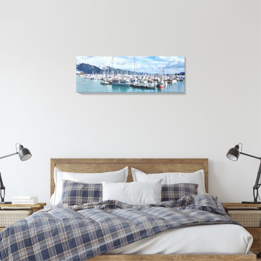 Premium - omgepakt Canvas 36x12 van Homer Alaska (Insitu (Slaapkamer))