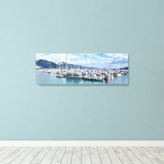 Premium - omgepakt Canvas 36x12 van Homer Alaska (Insitu (Houten vloer))