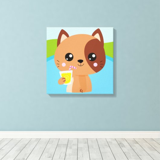 Premium - omgepakt canvas (glanzend) (Insitu (Houten vloer))