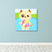 Premium - omgepakt canvas (glanzend) (Insitu (Houten vloer))