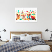 Premium - omgepakt canvas (glanzend) afdruk (Insitu (Slaapkamer))