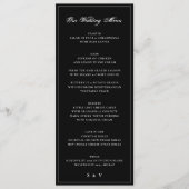 Premium omhuld | Elegant Monogram Weddenschap Menu (Voorkant)