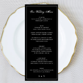 Premium omhuld | Elegant Monogram Weddenschap Menu