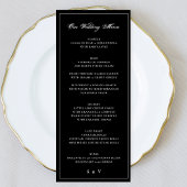 Premium omhuld | Elegant Monogram Weddenschap Menu