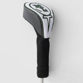Premium ontwerp - gepersonaliseerd monogram (groen golfheadcover (Schuin)