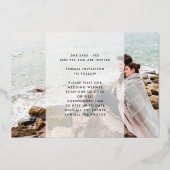 Premium - ONTWERP van moderne tekstfoto's slaat de Folie Uitnodiging (Achterkant)