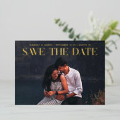 Premium - ONTWERP van moderne tekstfoto's slaat de Folie Uitnodiging (Staand Voorkant)