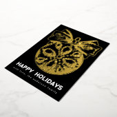 Premium Onyx Golden Ornament | FotoHappy Folie Feestdagenkaart (Gedraaid)