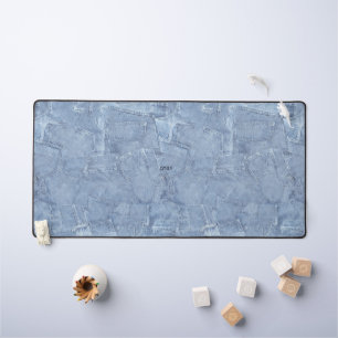 Premium op maat lichtblauw jeans denim effect bureaumat