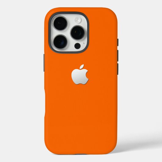 Premium Oranje iPhone 16 Pro Tough Hoesje (Achterkant)